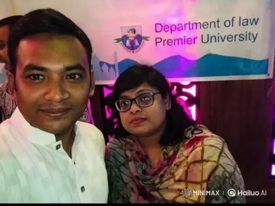 Couple's Affectionate Moment in Festive Law Department Setting – AI Generated Video | Hailuo AI