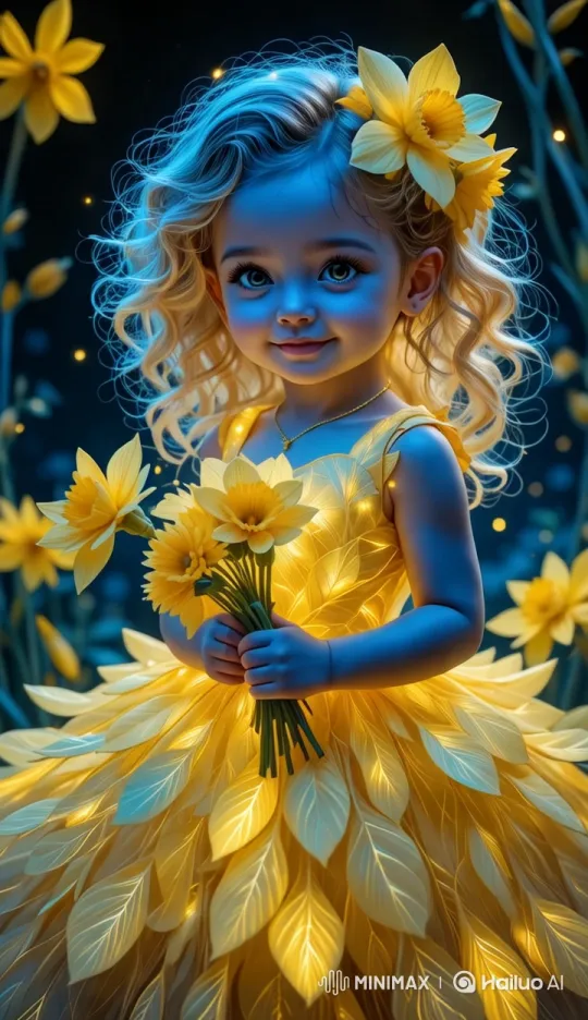Girl Enjoying Flowers with Butterflies in Serene Tracking Shot – AI Generated Video | Hailuo AI