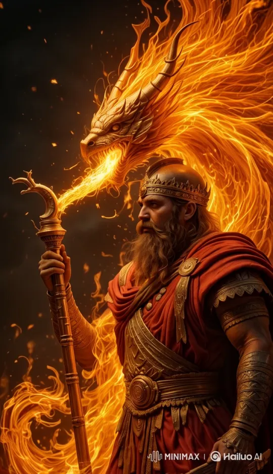 Ancient Byzantine Warrior with Dragon-Headed Siphon – AI Generated Video | Hailuo AI