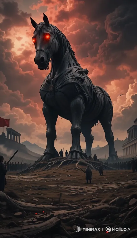 Epic Fantasy Scene with Mechanical Horse and Magical Elements – AI Generated Video | Hailuo AI