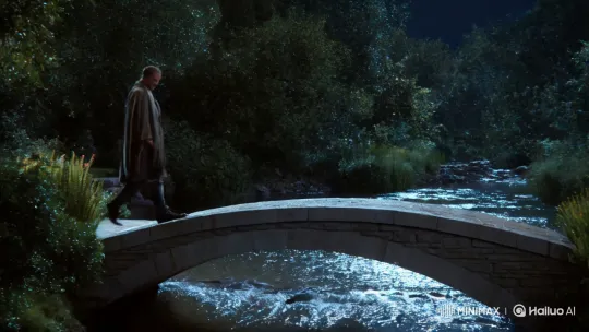 Moonlit Garden Encounter: Transformation and Hopeful Connection – AI Generated Video | Hailuo AI