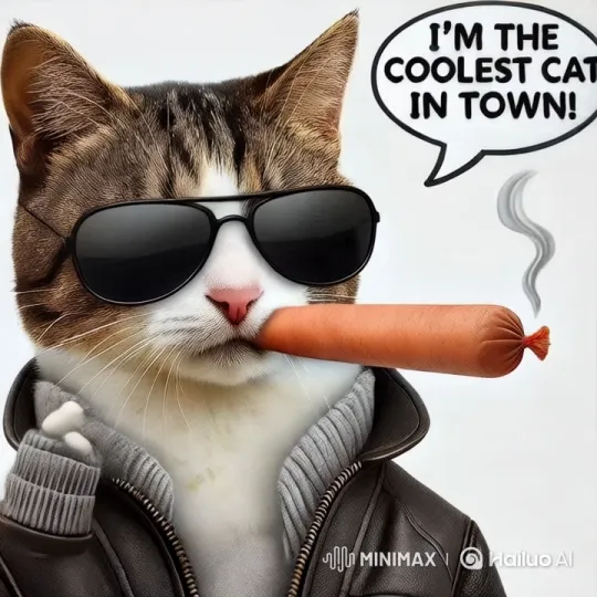 Coolest Cat in Town - Humorous Video Clip – AI Generated Video | Hailuo AI