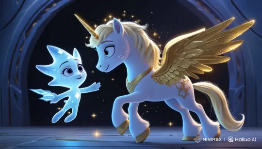 Farewell Scene: Nova and Lumen in Magical Starry Portal – AI Generated Video | Hailuo AI