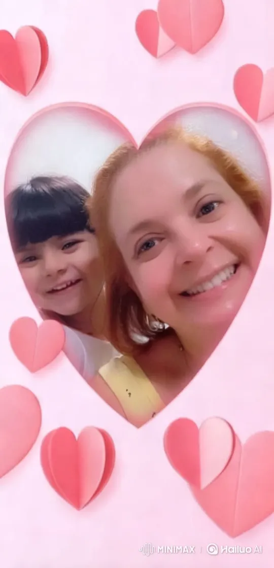 Affectionate Moment Between Child and Woman in Heart-Shaped Frame – AI Generated Video | Hailuo AI