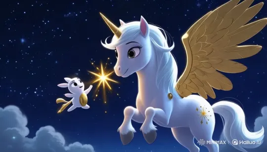 Lumen and Nova's Enchanting Starlit Encounter – AI Generated Video | Hailuo AI