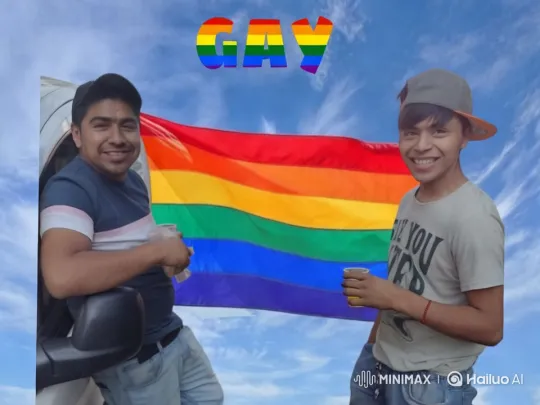 Gay Pride Embrace and Kiss Under Rainbow Flag – AI Generated Video | Hailuo AI