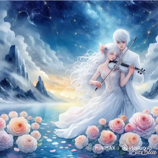 Romantic Serenade in Enchanted Night Landscape – AI Generated Video | Hailuo AI