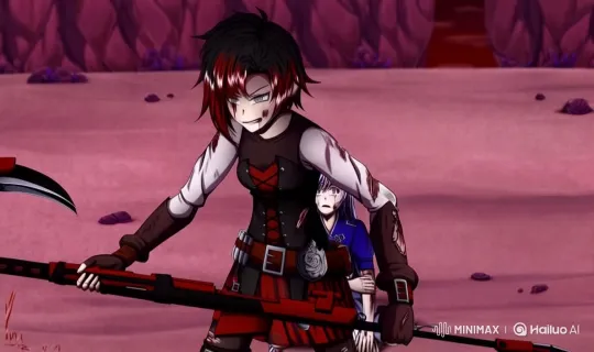 Ruby Rose Protects Weiss in Salem's Final Battle – AI Generated Video | Hailuo AI