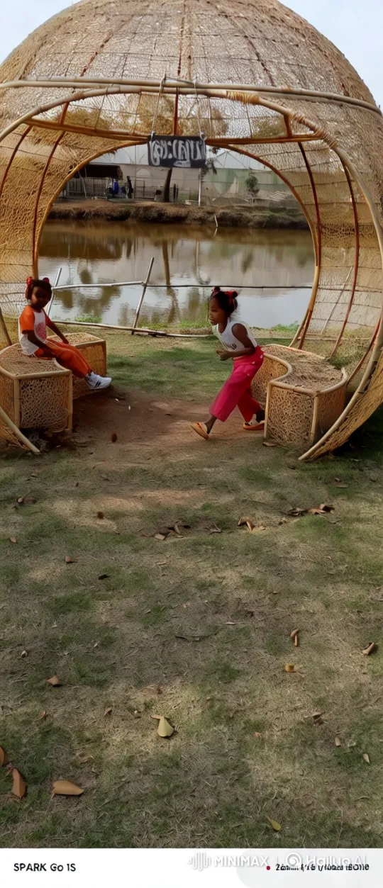 Children's Play in Aesthetic Dome with Nature Background – AI Generated Video | Hailuo AI