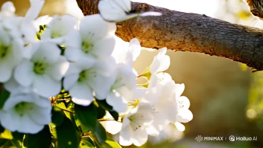 Cat Chases Butterfly in Blooming Flower Garden – AI Generated Video | Hailuo AI