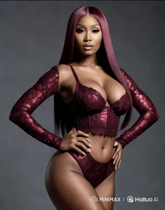 Elegant Woman Showcases Maroon Lingerie with Grace – AI Generated Video | Hailuo AI
