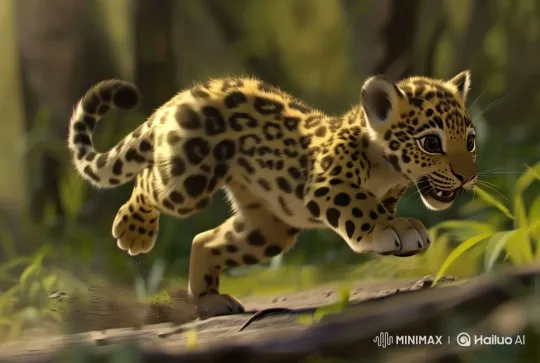Jaguar Cub and Pit Bull Merge into Mystical Creature – AI Generated Video | Hailuo AI