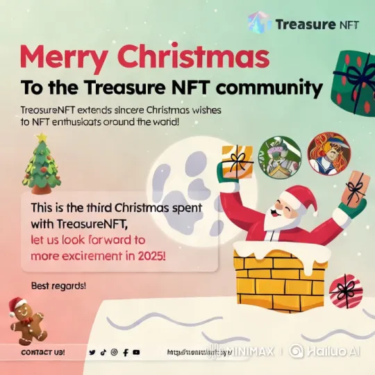 Treasure NFT's Festive Christmas Greeting and Holiday Wishes – AI Generated Video | Hailuo AI