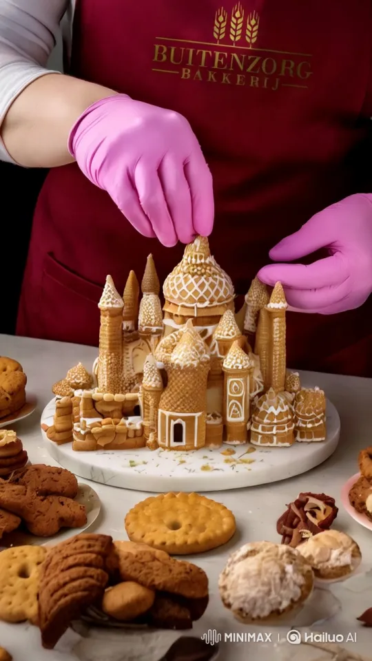 Crafting a Gingerbread Castle with Precision and Artistry – AI Generated Video | Hailuo AI