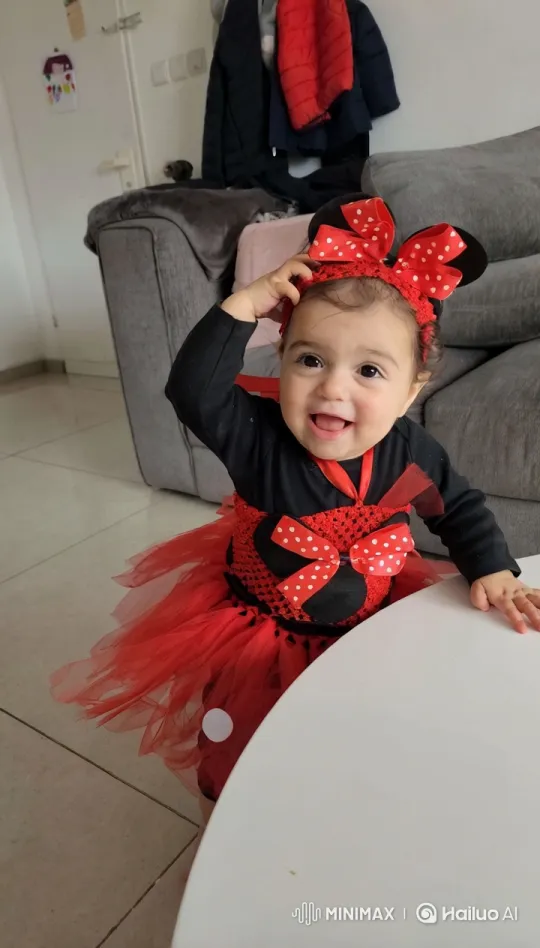 Baby in Minnie Mouse Costume Plays Guitar – AI Generated Video | Hailuo AI