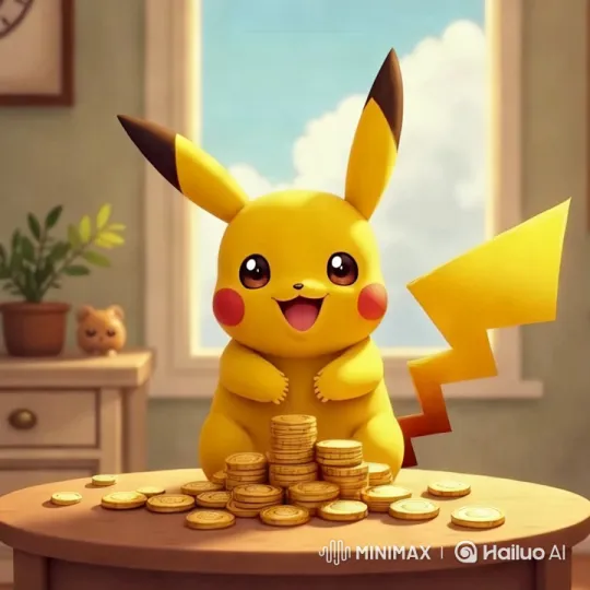 Pikachu Enjoys Coins in Cozy, Aesthetic Room – AI Generated Video | Hailuo AI