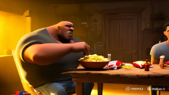 Intense Dining Dispute Between Massive and Ronoldo – AI Generated Video | Hailuo AI