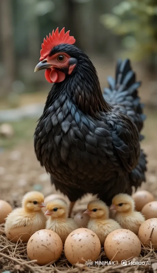 Aesthetic Showcase of Hen and Chicks in Serene Environment – AI Generated Video | Hailuo AI