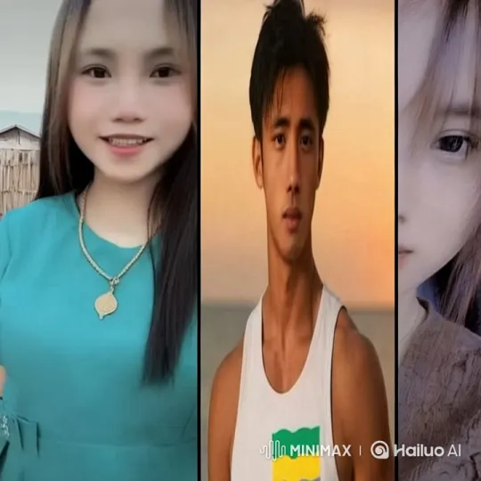 Three Individuals Displaying Gentle Movements in Live2D Rendered Video – AI Generated Video | Hailuo AI