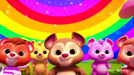 Animals Dance in Colorful Rainbow Wonderland – AI Generated Video | Hailuo AI