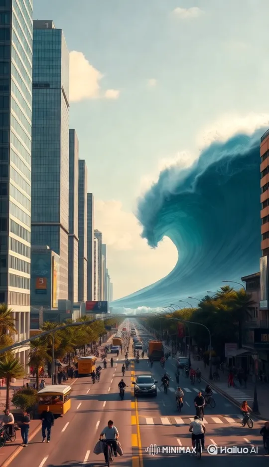 City Life Meets Imminent Apocalypse – AI Generated Video | Hailuo AI