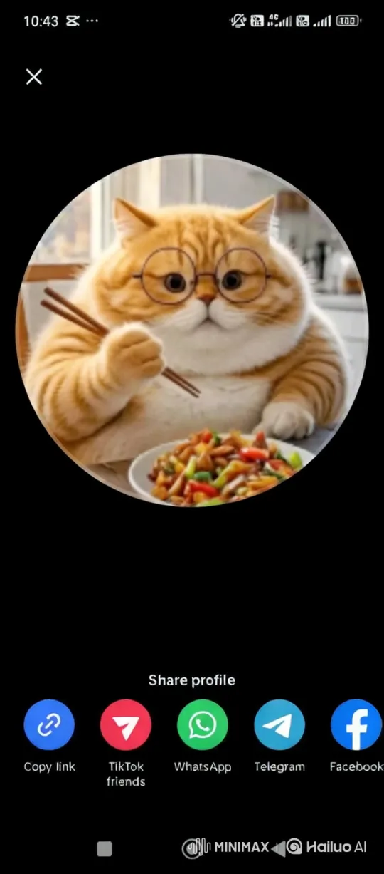 Yellow Cat Eats Stir-Fry with Glasses, Chicken Enters Scene – AI Generated Video | Hailuo AI