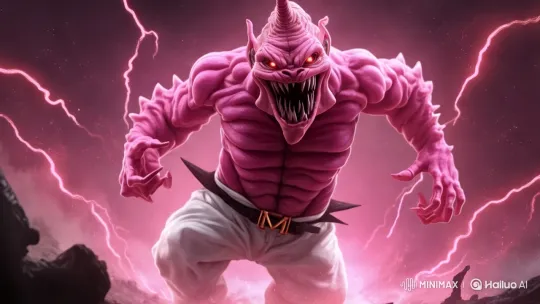Mysterious Entity with Chaotic Aura and Sinister Smile – AI Generated Video | Hailuo AI