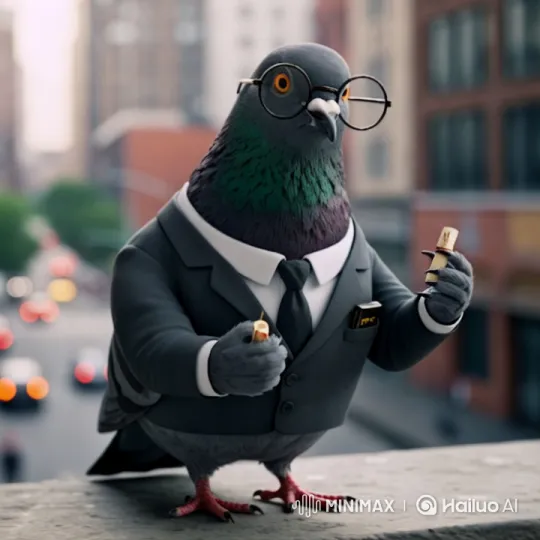 Sophisticated Pigeon in Urban Flight – AI Generated Video | Hailuo AI