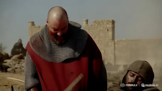 Templar Warrior in Battle's Aftermath – AI Generated Video | Hailuo AI