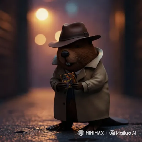 Beaver in Trench Coat Runs Through Alley with Dramatic Bomb Scene – AI Generated Video | Hailuo AI
