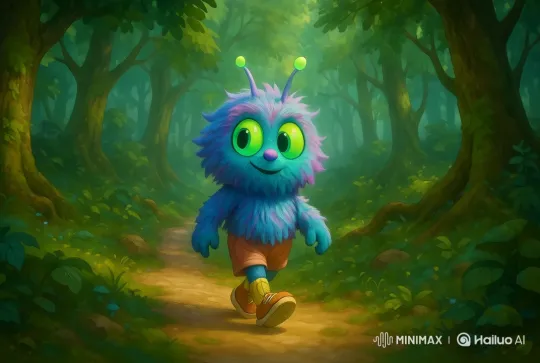 Flufsky's Enchanted Forest Adventure in Pixar Style – AI Generated Video | Hailuo AI
