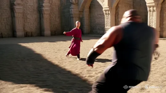 Shaolin Monk Delivers Masterful Strikes in Serene Courtyard – AI Generated Video | Hailuo AI
