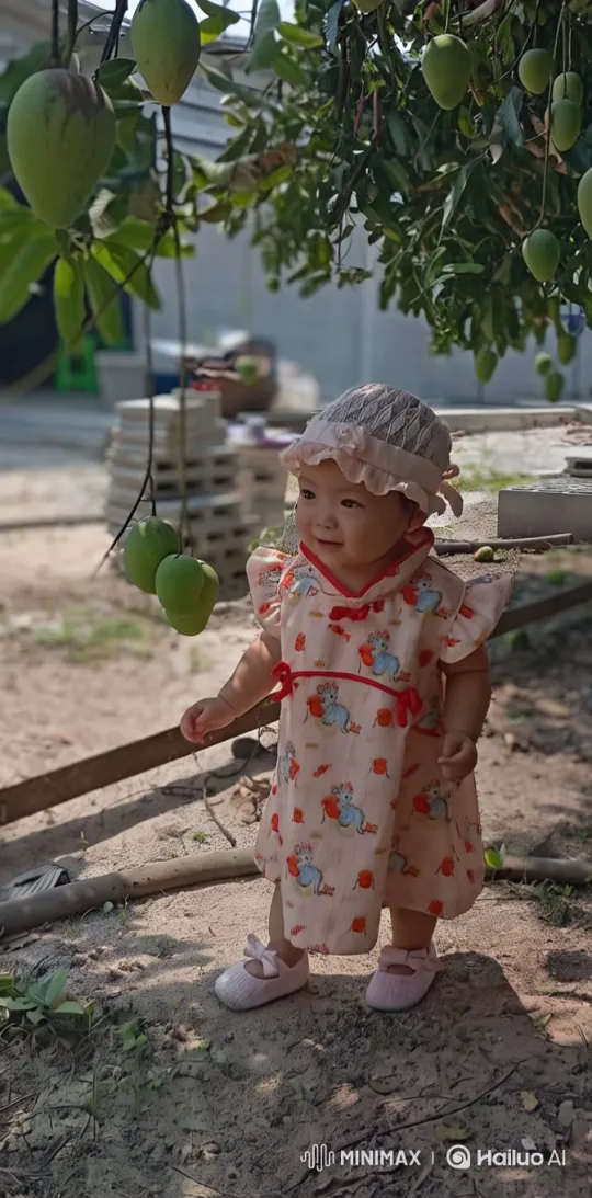 Toddler's Joyful Dance Under Mango Tree – AI Generated Video | Hailuo AI