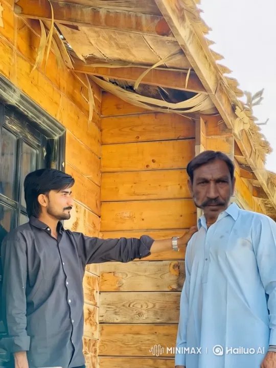 Embrace Between Friends Outside Rustic House – AI Generated Video | Hailuo AI