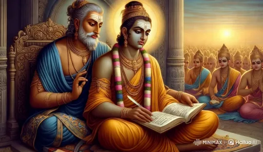 Golden Hour: Traditional Attire and Serene Reading Scene – AI Generated Video | Hailuo AI