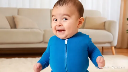 Baby's Joyful Play: Dancing and Mimicking Martial Arts – AI Generated Video | Hailuo AI