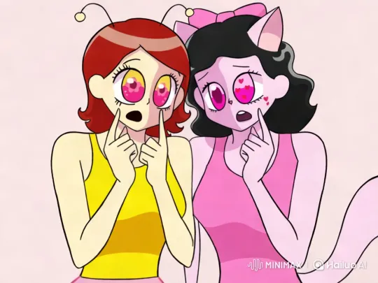 Animated Characters Embrace in Vivid, Whimsical Scene – AI Generated Video | Hailuo AI