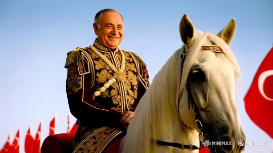Turkish President Erdoğan's Majestic Horseback Salute to the Army – AI Generated Video | Hailuo AI