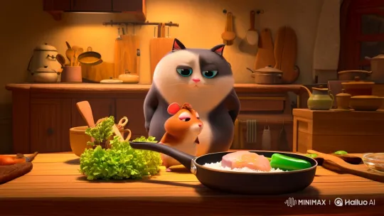 Fat Cat and Hamster Make Omurice: A Culinary Adventure – AI Generated Video | Hailuo AI