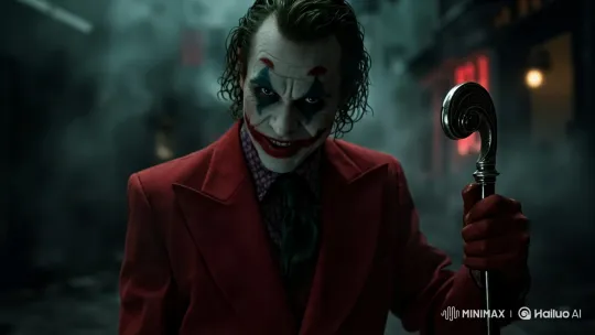 Joker in Fog: Sly Smile Amidst Mysterious Eerie Atmosphere – AI Generated Video | Hailuo AI