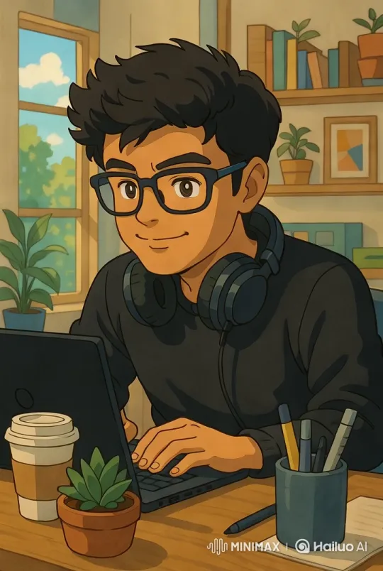 Cozy, Calm Office Scene with Focused Worker – AI Generated Video | Hailuo AI