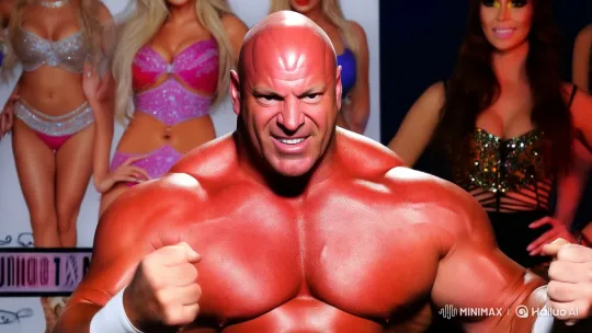 WWE Wrestler Unmasks as Woman at Burlesque Party – AI Generated Video | Hailuo AI