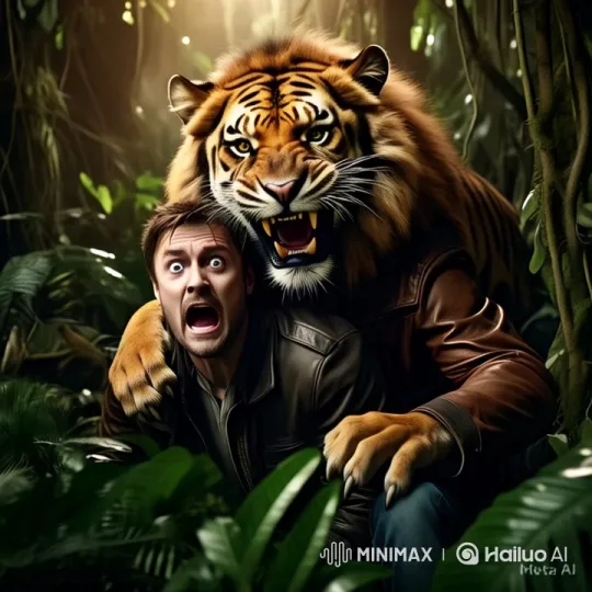 Majestic Tiger Showcases Power in Verdant Jungle – AI Generated Video | Hailuo AI