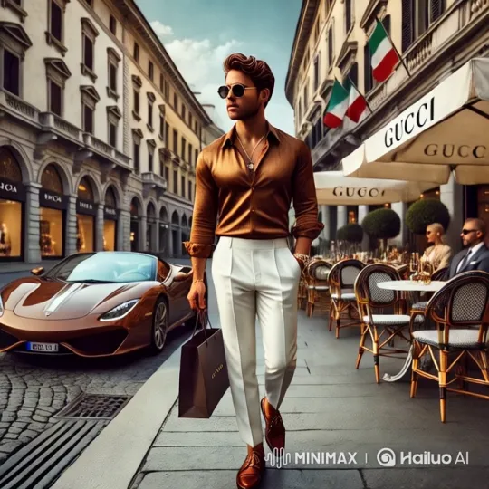 Stylish Man Showcases Fashion in Chic Urban Setting – AI Generated Video | Hailuo AI