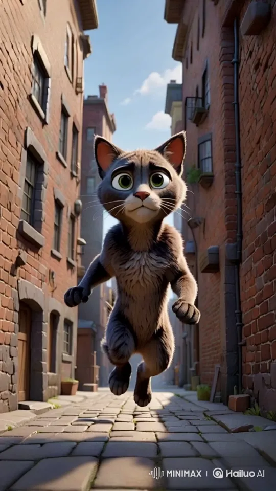 Cat's Energetic Workout Routine in Gym and Alley – AI Generated Video | Hailuo AI