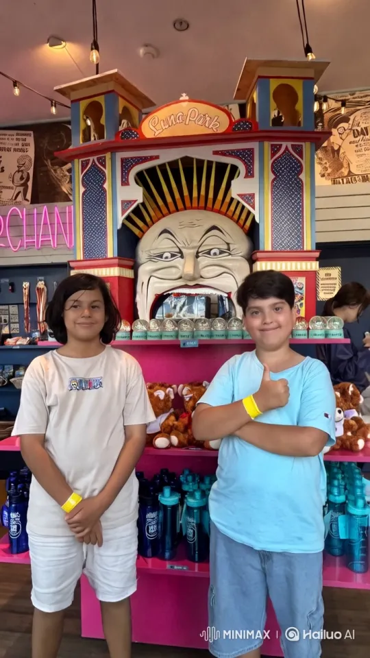 Ghibli-Style Animation of Children at Luna Park – AI Generated Video | Hailuo AI