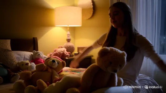 Cozy Bedroom Scene with Young Woman's Tranquil Evening Routine – AI Generated Video | Hailuo AI