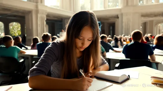Modern University Lecture Hall: Focused Learning Atmosphere – AI Generated Video | Hailuo AI
