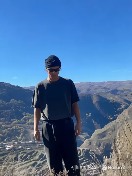 Live2D Animation: Person Fires Rifle on Mountain Hillside – AI Generated Video | Hailuo AI