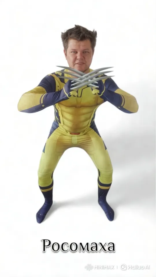 Wolverine Costume Showcase: Claw Blade Actions and Details – AI Generated Video | Hailuo AI